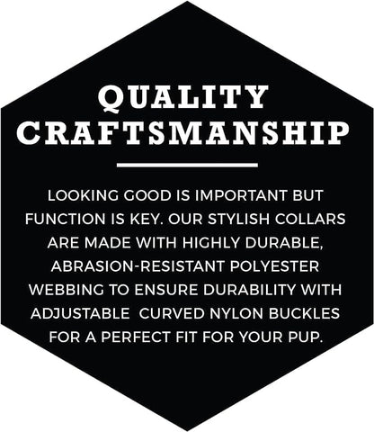 Wolfgang Heavy Duty, Adjustable Dog Collar with Quick Release Nylon Buckle for Walking & Training, DarkSkies Print, Small