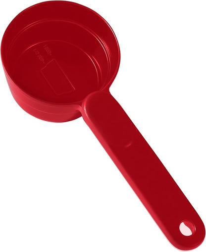 Dog Food Scoop 1 Cup 1/2 Cup - Melamine Dog Food Measuring Cup, Pet Food Scoop for Dog Cat...Comfortable Long Handle for Easy to Scoop Food, Red 1 Cup