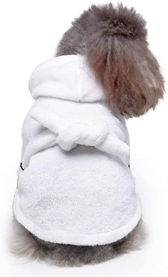 Dog Drying Robe Coat Super Absorbent Soft, Fast Drying Pet Dog Bathrobe Towel with Adjustable Waistbelt