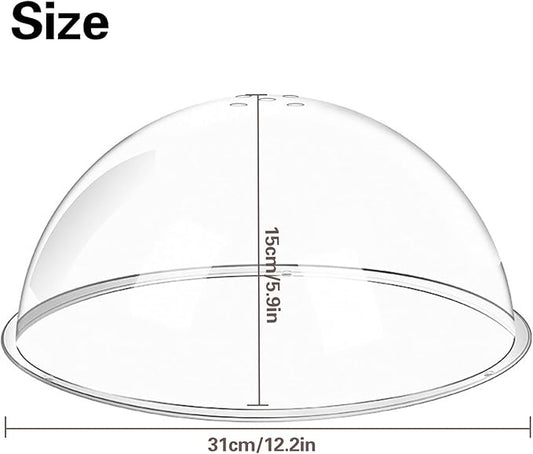 2 PCS Dog Fence Window with Air Holes, Clear Acrylic Pet Dome View, Bubble Peek Window Playground Doggie Fence Window, Inside Length 11.8 Inch and Deep 6 Inch, for Dog Cat Transparent