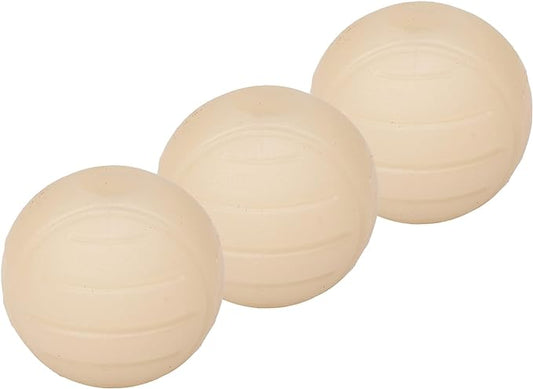 Amazon Basics Interactive Bouncy Durable Rubber Dog Toy Balls, Glow, 2.5 inch, Beige, Pack of 3