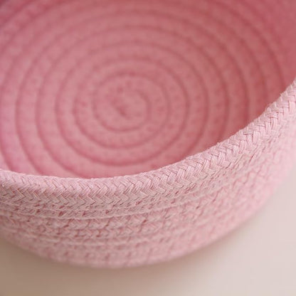 Large Cat Ears Toy Organizer, Woven Cotton Rope Basket, Decorative Nursery Bins & Boxes Gift Basket Empty for Baby Pet Toy Storage