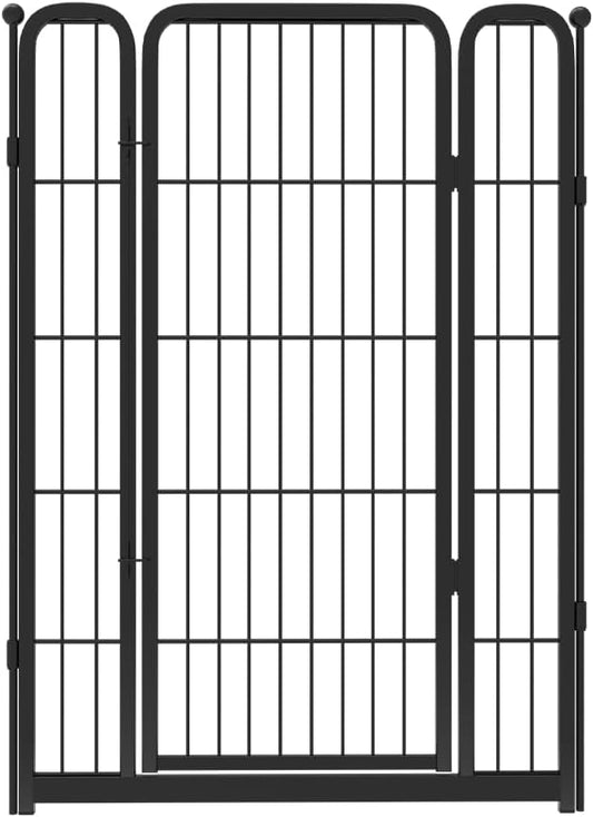 FXW Homeplus Unleashed Dog Playpen Designed for Indoor Use, 1 Add-on Gate, 40" Height for Medium and Large Dogs, Black │Patented