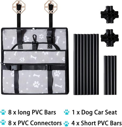Small Dog Car Seats for Small Dogs,Portable Puppy/Pet Car Booster Seat with Clip-On Leash and Mesh Window for Small Pet Up to 11 lbs