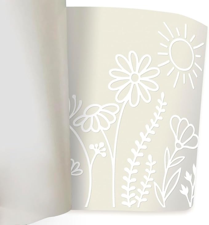 WIRESTER 6 inch Clear Vinyl Decal Sticker Decoration for Car Window (Or Any Flat Surface) - Sunny Wild Flowers