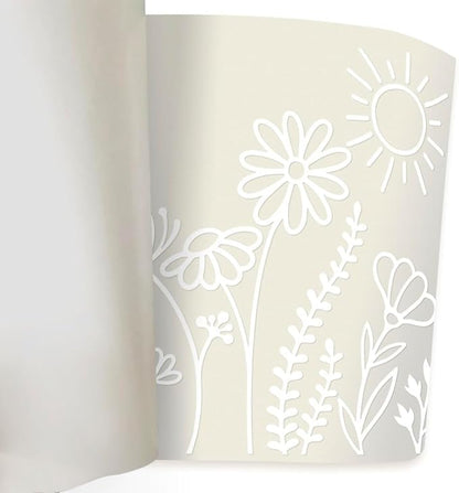 WIRESTER 6 inch Clear Vinyl Decal Sticker Decoration for Car Window (Or Any Flat Surface) - Sunny Wild Flowers