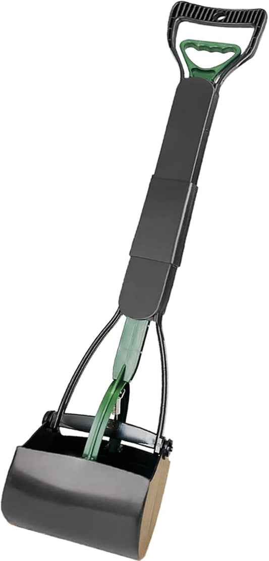 ienjoyed Dog Pooper Scooper for Large Medium & Small Dogs Heavy Duty,Long Handled Dog Poop Scooper for Grass,Durable Dog Poop Pick Up Tool (Dark Green)