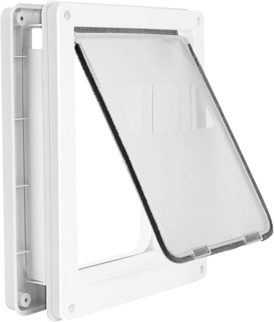 Large Doggie Door with Magnetic Locking Panel for Home Security - Durable & Weatherproof Outer Size 16.9x14in for Medium to Large Dogs, Cats, Pets. Easy to Install