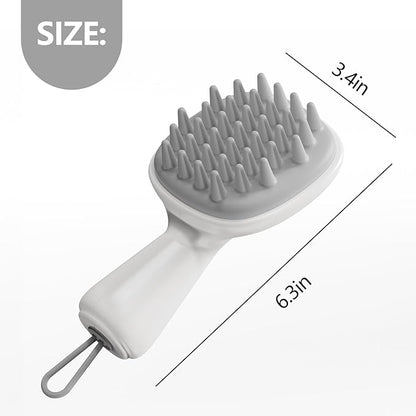 Dog Bath Brush & Massager, Dog Cleaner & Cat Grooming Brush, Silicone Shampoo Scrubber for Dogs & Cats, Rubber Curry Brush for Bathing, Washing & Shedding Care