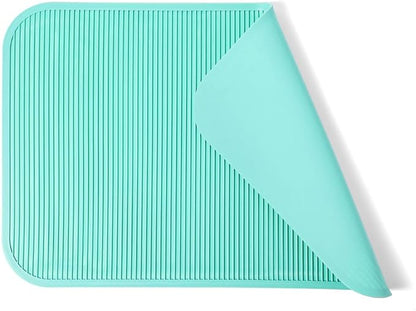 Pet Grooming Table Non-Slip Mat - Padded Mat for at-Home Grooming Dogs and Cats,Bathing Mat for Pets, Diameter：57cm/22.44inch (Turquoise Green, 57cm/22.44inch)