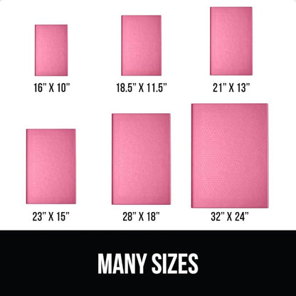 GORILLA GRIP 100% Waterproof Raised Edge BPA Free Silicone Pet Feeding Mat, Dog Cat Food Mats Contain Spills Protects Floors, Placemats for Cats and Dogs Water Bowl, Pets Accessories 32x24 Pink