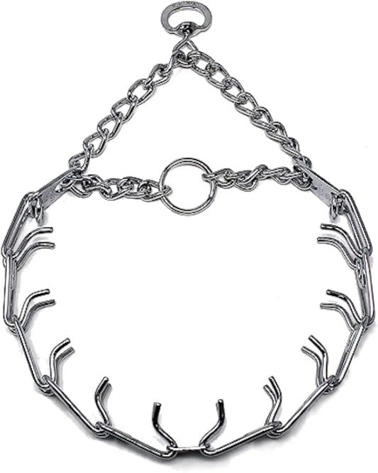 Herm Sprenger Prong Dog Training Collar, 3.2mm x 23in Medium, Ultra-Plus Chrome Plated Steel Pet Pinch Collar No-Pull Collar for Dogs Anti Pull Training Collar Made in Germany