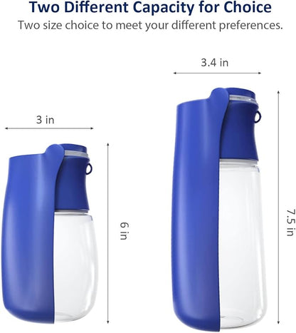 WePet Foldable Portable Dog Water Bottle Puppy Water Dispenser with Drinking Feeder, 19 OZ, High-Temperature Resistant Leak Proof for Pets Outdoor Walking, Hiking, Travel, Food Grade Plastic BPA Free