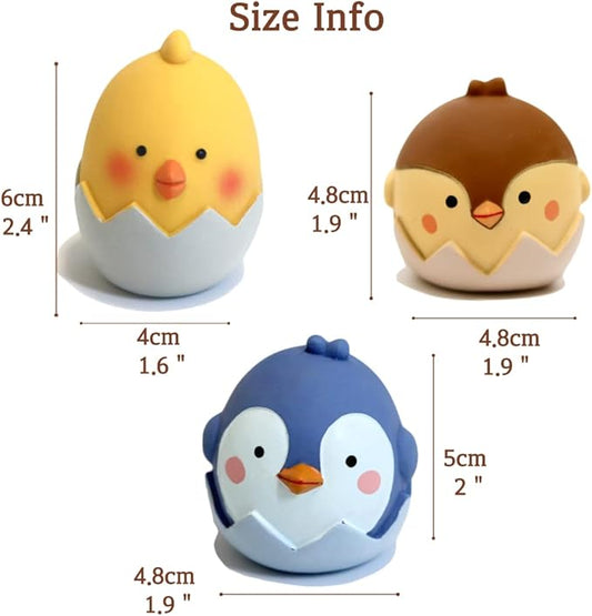 Latex Dog Squeaky Toys Rubber Penguin Chicken Dog Toy Latex Dog Toy, Small (3pack)