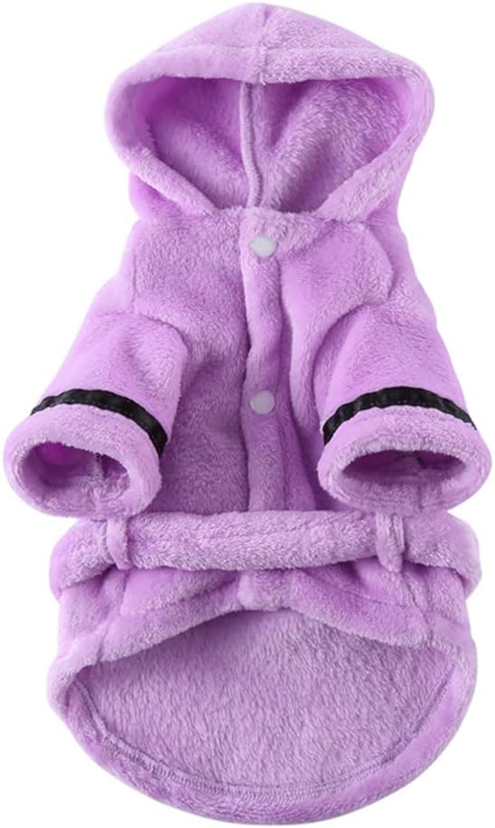 Dog Drying Robe Coat Super Absorbent Soft, Fast Drying Pet Dog Bathrobe Towel with Adjustable Waistbelt