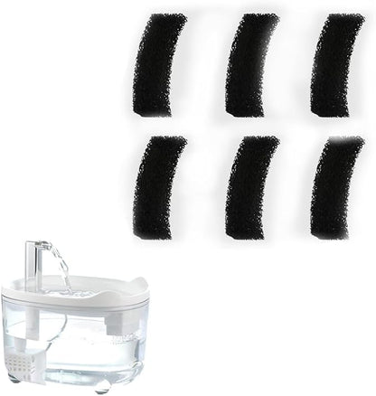 Cat Water Fountain - Automatic 50oz Pet Water Fountain 6PCS Replacement Filters for Cats & Dogs Water Fountain (Replacement Filters, M)