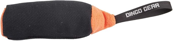 Dingo Gear Dog Tug Toy for Strong Dog, Bite Training, IGP, Fun, French Linen, Cylinder Orange S02786