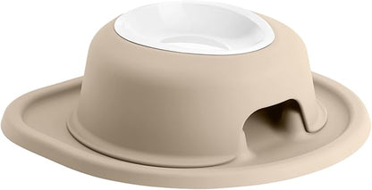 WeatherTech Single High Pet Feeding System w/Plastic Dog/Cat Bowls - 3" High Stand Tan (PSH0803TNTN)