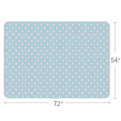 Extra Large Splat Mat 54”x 72” Waterproof Non Slip Floor Splash Mat for Under High Chair, Messy Mat and Table Cloth, Flower