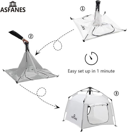 Outdoor Pet Automatic Camping Tent, Pop up Cave Bed for Indoor Cats and Small Dogs, Portable Cat House Dog House, White.