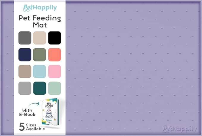 Dog Food Mat - Raised Edges Dogs Mat for Food and Water Prevent Spill, Waterproof Cat Food Mats Protect Floors, Easy Clean Dog Bowl Mats for Food and Water, Silicone Pet Food Tray