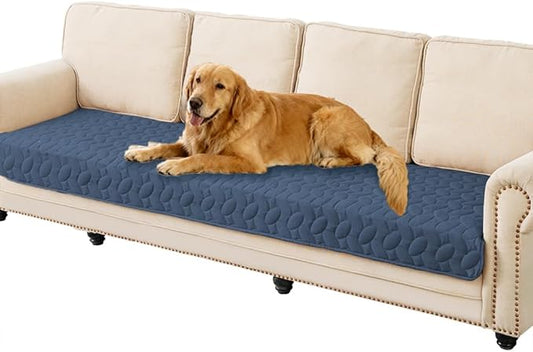 Ameritex Waterproof Pet Bed Cover Anti-Slip Dog Bed Blanket for Sofa and Furniture Waterproof New Pattern Design (Navyblue, 30x90 Inch (Pack of 1))