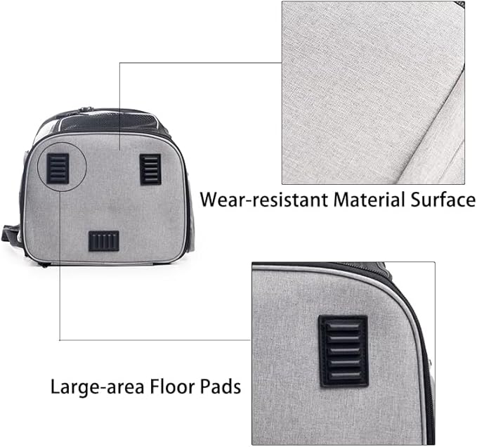 Expandable Cat Carrier Backpack, Large Soft Airline Approved Collapsible Pet Bag for Small Dogs Puppies Medium Cats, Breathable Portable Travel Bags for Hiking