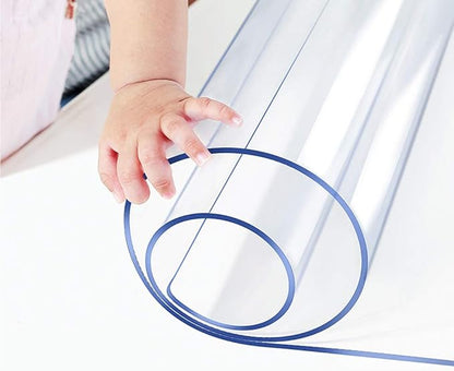 28X64 inch Multiple Size Clear Plastic Table Protector Bench Entryway Coffee Side Bedside Tablecloth Cover Mat PVC Vinyl Easy Clean Waterproof Furniture Topper for Dining Computer Desk Pad Rectangle