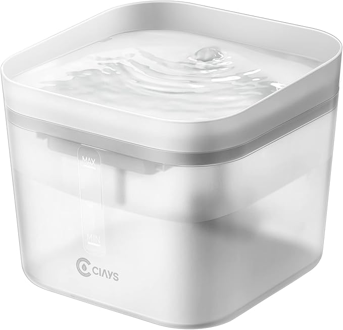 Ciays 106oz/3L Cat Water Fountain, Large Automatic Pet Fountain Dog Water Dispenser with Ultra Quiet Pump for Cats, Dogs, Multiple Pets, 3 Replacement Filters Included, White