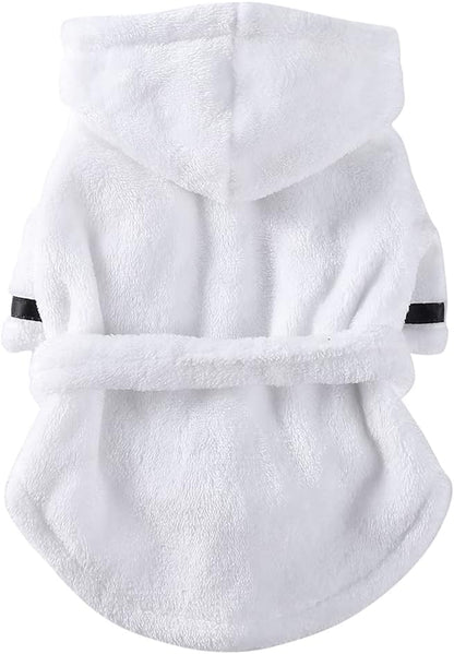 Dog Drying Robe Coat Super Absorbent Soft, Fast Drying Pet Dog Bathrobe Towel with Adjustable Waistbelt