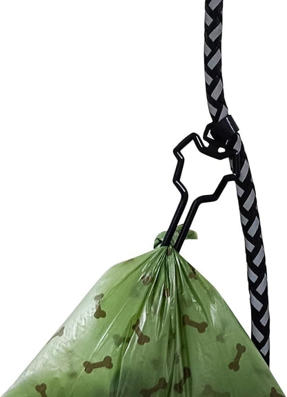 8 Pack Dog Poop Bag Dispenser Include 8 Rolls (120 Bags) Leak-Proof Doggie Pet Waste Bags & 8 Pack Poop Bag Holders(Black)