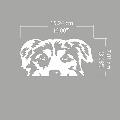 WIRESTER 6 inch Clear Vinyl Decal Sticker Decoration for Car Window (Or Any Flat Surface) - Australian Shepherd