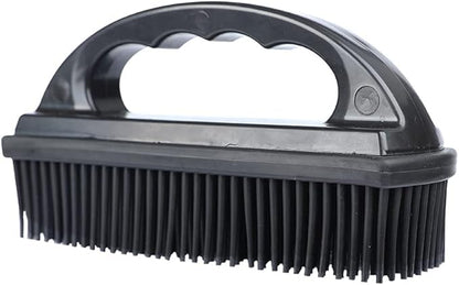 Rubber Pet Hair Removal Brush Lint & Cat Dog Hair Remover Brush Pet Silicone Lint and Debris Remover for Cleaning, Grooming, Home,Black