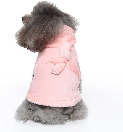 Dog Drying Robe Coat Super Absorbent Soft, Fast Drying Pet Dog Bathrobe Towel with Adjustable Waistbelt