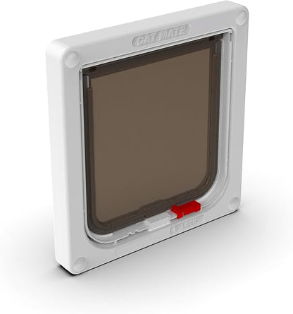 Cat Mate 2-Way-Locking Cat Flap (304) - Secure Lockable Door for Small to Medium Sized Cats, Easy to Install and Use, for Screen, UPVC and Wood, White