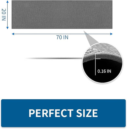 MontVoo Kitchen Rugs and Mats Non Skid Washable, Absorbent Runner Rugs for Kitchen, Front of Sink, Kitchen Mats for Floor (Dark Grey, 20"x70")