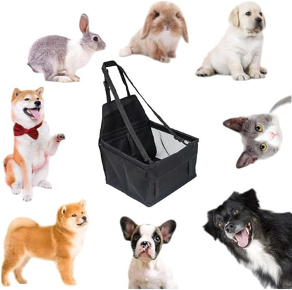 Small Dog Car Seat, Portable Foldable Breathable, Clip-On Safety Leash, Waterproof Oxford Travel Bag, Mesh Window for Pets Up to 15 lbs with 10PCS Pee Pads