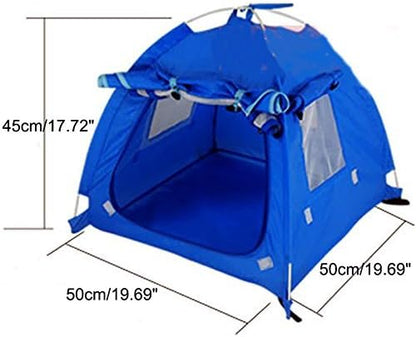Breathable Washable Pet Puppy Kennel Dog Cat Folding Indoor Outdoor House Bed Tent (L, Coffee)
