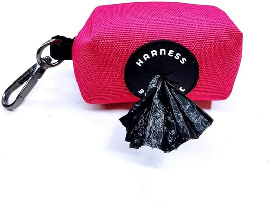 Joyride Harness Poop Bag Dispenser - 1 Additional Roll of Premium 9”x13” Poop Bags Included, D-Clip Attaches to Leash or Harness - Fits Standard Doggy Waste Bag Rolls