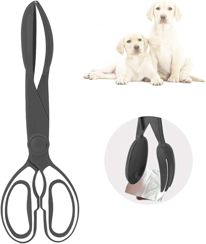 Oumefar Eco-Friendly Pet Dog Cleaner Holder Clip Remover Cat Dog Waste Pooper Dog Cat Pooper Scooper Lawns Grass for Cat Dog Poop Waste (Black)