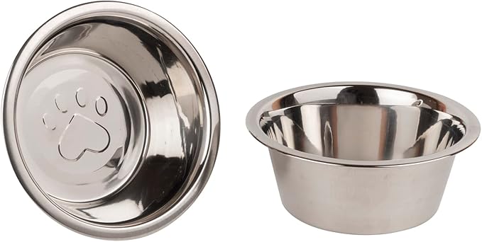 GoCraft Raised Dog Bowls for Small Dogs – Whitewashed Wooden Elevated Feeder Stand in Modern Farmhouse Style with 2 Stainless Steel Bowls for Pet Food & Water