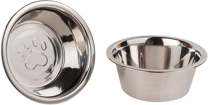 GoCraft Raised Dog Bowls for Small Dogs – Whitewashed Wooden Elevated Feeder Stand in Modern Farmhouse Style with 2 Stainless Steel Bowls for Pet Food & Water