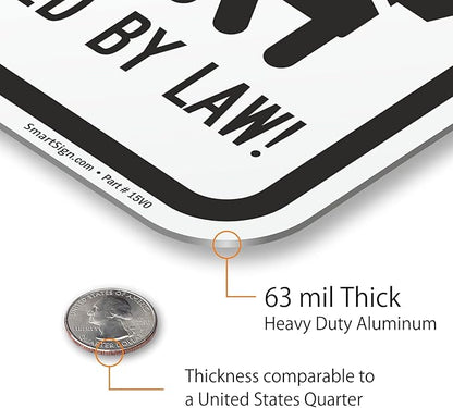 SmartSign "Dog Waste Is A Threat, Leash And Clean Up After Your Dog" Sign | 12" x 18" Aluminum
