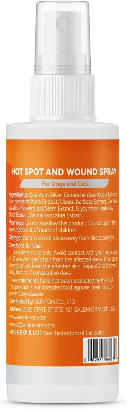 PUAINTA Hot Spot Spray for Dogs, Upgraded Quantum Silver Skin Spray for Dogs, Itch Relief and Hot Spot Treatment for Dogs, Supports Skin Infections and Irritations for All Animals, 2oz