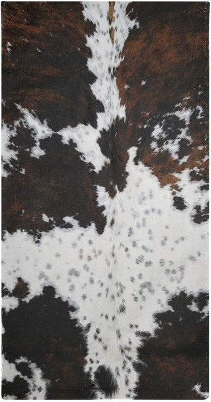 2 Pack Cow Fur Hand Towels for Bathroom,Soft Absorbent White Black Brown Cow Print Country Farmhouse Bath Hand Towels for Kitchen,Decorative Guest Bathroom Towels for Face,Shower,Gym 14"x28"