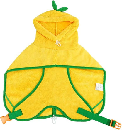 Dog Cute Drying Coat with Hood Soft Fast Drying Bathrobe Pajamas for Cats and Dogs (Large, Yellow)