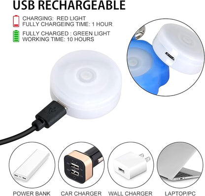 2-Pack Dog Light with USB Rechargeable, Color Changing Collar Light,IP67 Waterproof LED Safety Lights