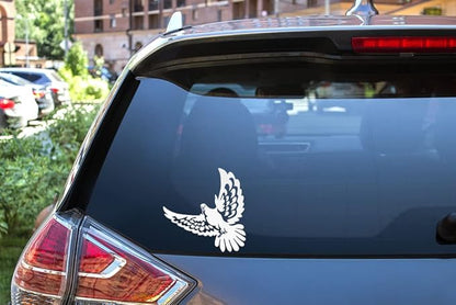 WIRESTER 6 inch Clear Vinyl Decal Sticker Decoration for Car Window (Or Any Flat Surface) - Bird