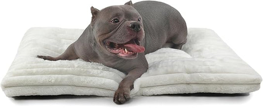 36 Inch Dog Crate Bed for Medium to Large Size Dogs,Ultra Soft Dog Pad for Crate or Cage Washable & Anti-Slip Kennel Pad for Pets Cozy Sleeping Mat,Fluffy Comfy Pet Mattress Cushion(35" x 23", Cream)