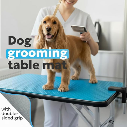 Seagull Multipurpose Foam Rubber Pet Grooming Table Mat 24 x 36 Inch Dog Grooming Mat for Table Cat Grooming Mat Dog Bath Mat Pet Vet Mat Non Slip Soft Waterproof Light Blue